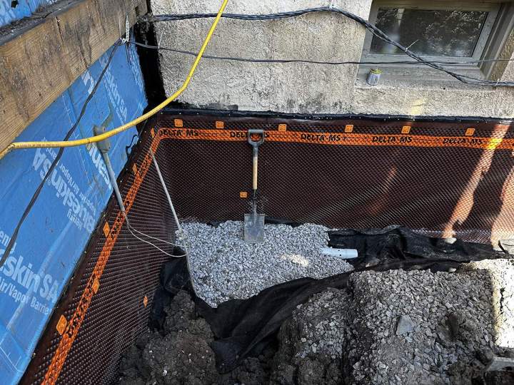 Installation de margelles et de drains de fondations dans la Montérégie